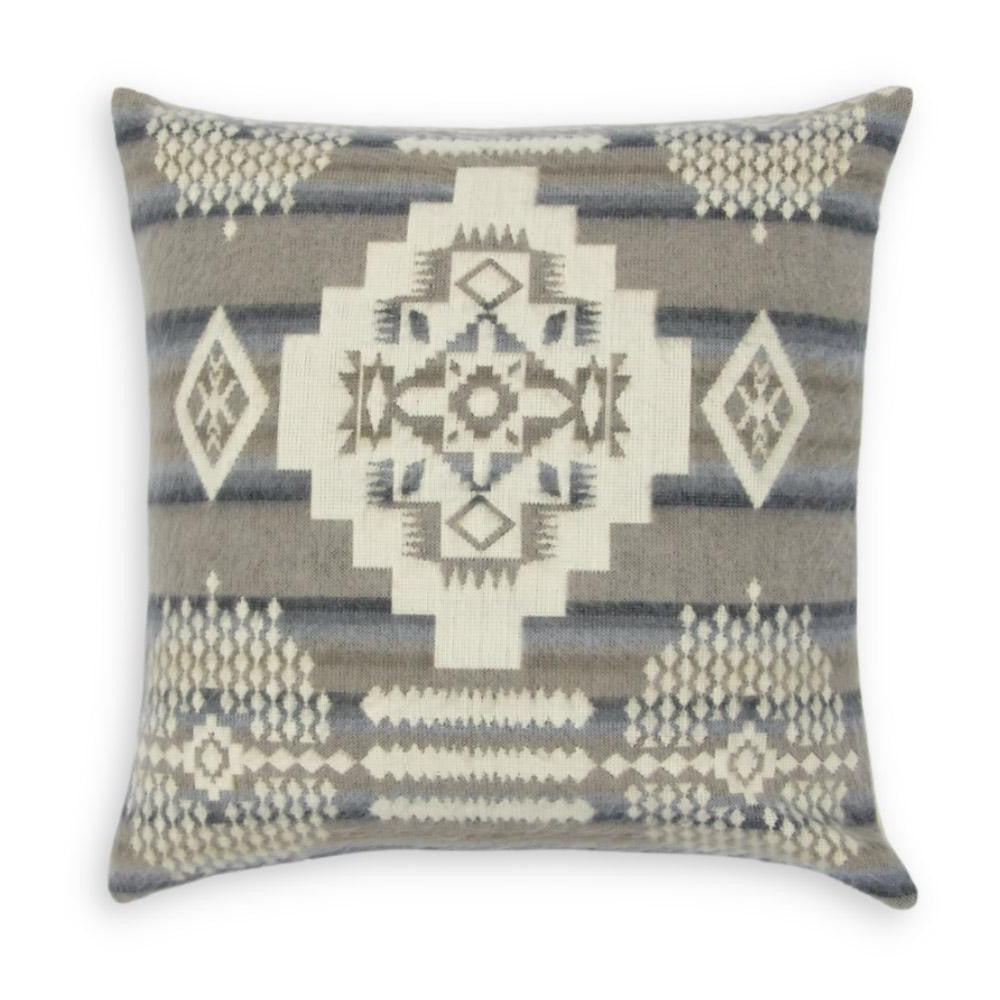 20" Ultra Soft Light Gray Southwest Handmade Pillow Cover