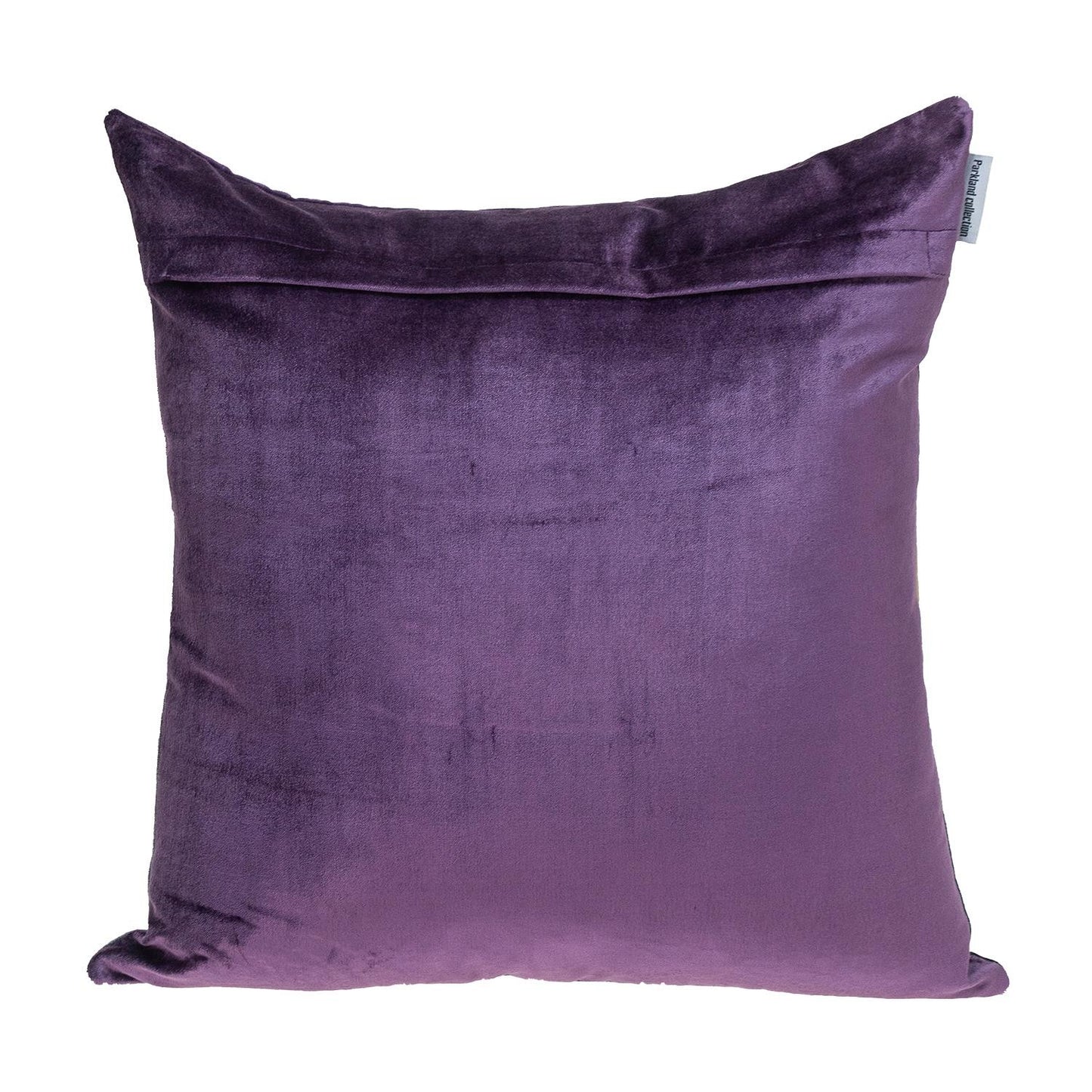 Dark Grey Gold and Purple Tufted Velvet Square Pillow