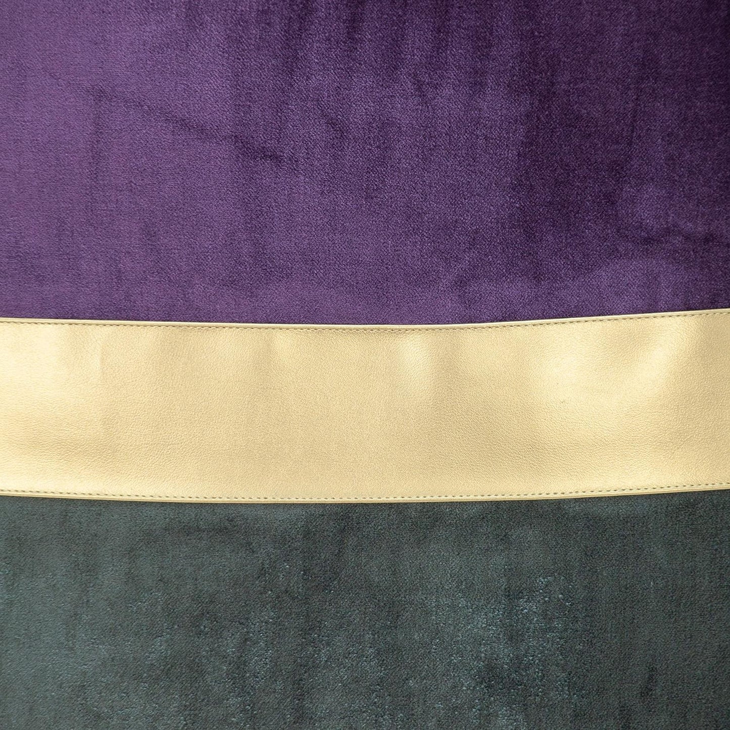 Dark Grey Gold and Purple Tufted Velvet Square Pillow