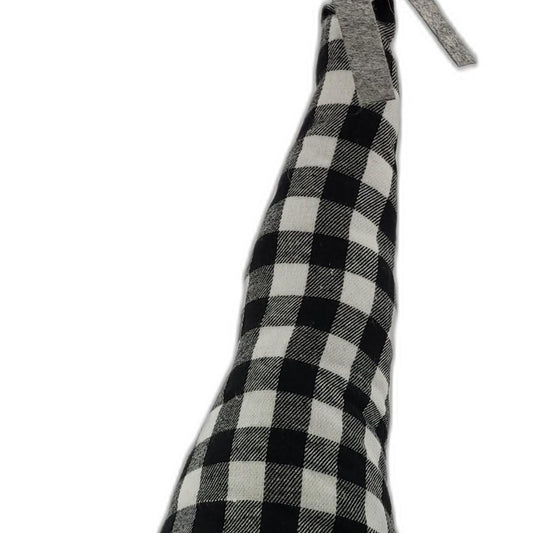 Black and White Buffalo Plaid Standing Gnome