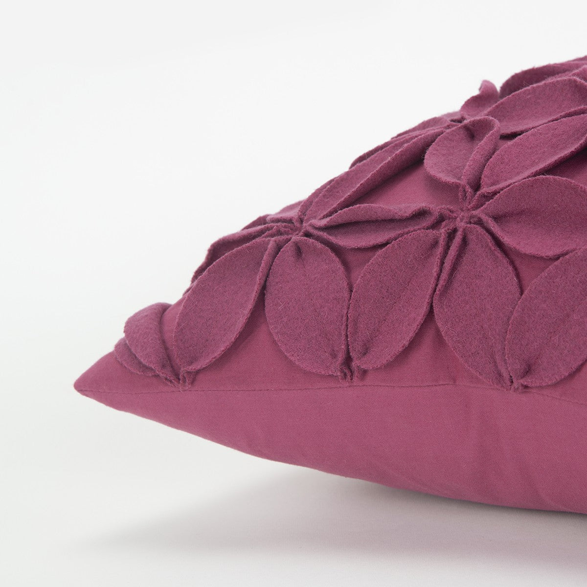 Magenta Plum Pinwheel Floral Down Throw Pillow