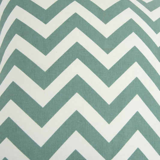 Teal Ivory Chevron Down Filled Throw Pillow