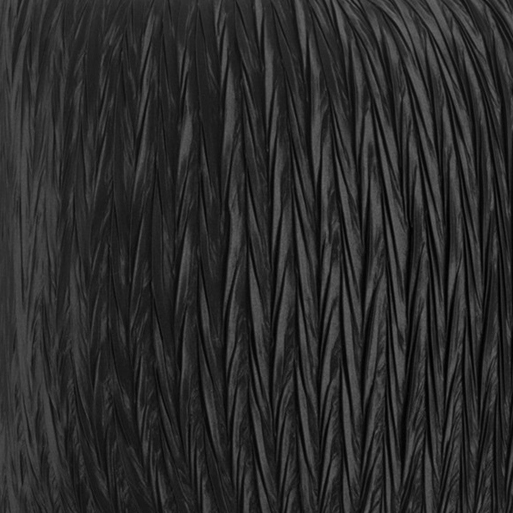 Black Crinkle Pattern Throw Pillow