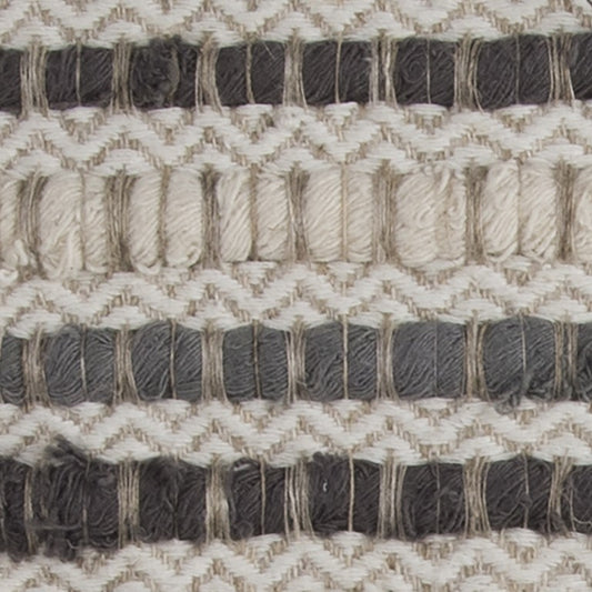 20" Gray Beige Nubby Texture Bands Throw Pillow