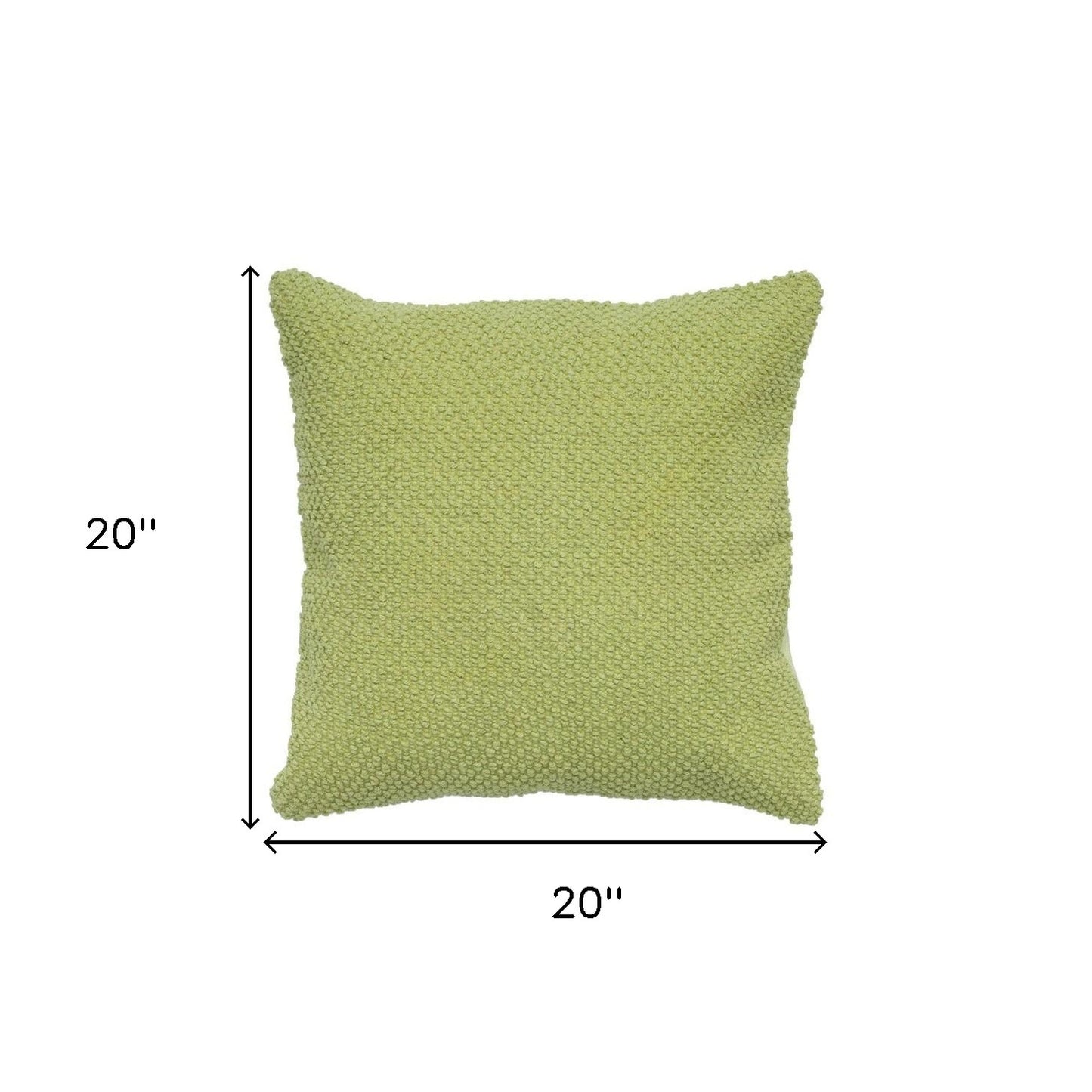 Green Nubby Textured Modern Throw Pillow