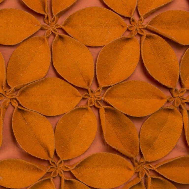 Orange Pinwheel Floral Petal Throw Pillow