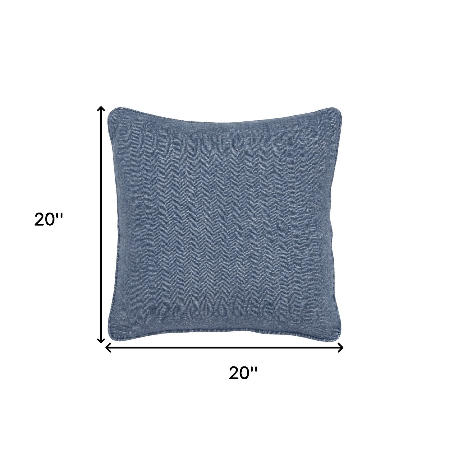 Blue Solid Classic Decorative Throw Pillow
