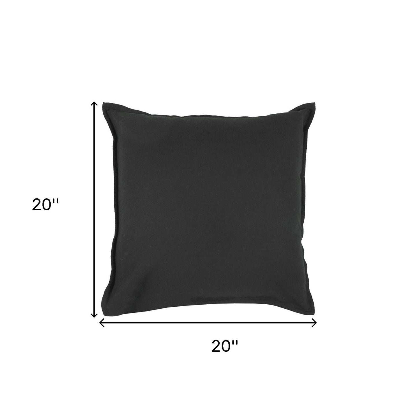 Black Solid Light Textured Modern Throw Pillow