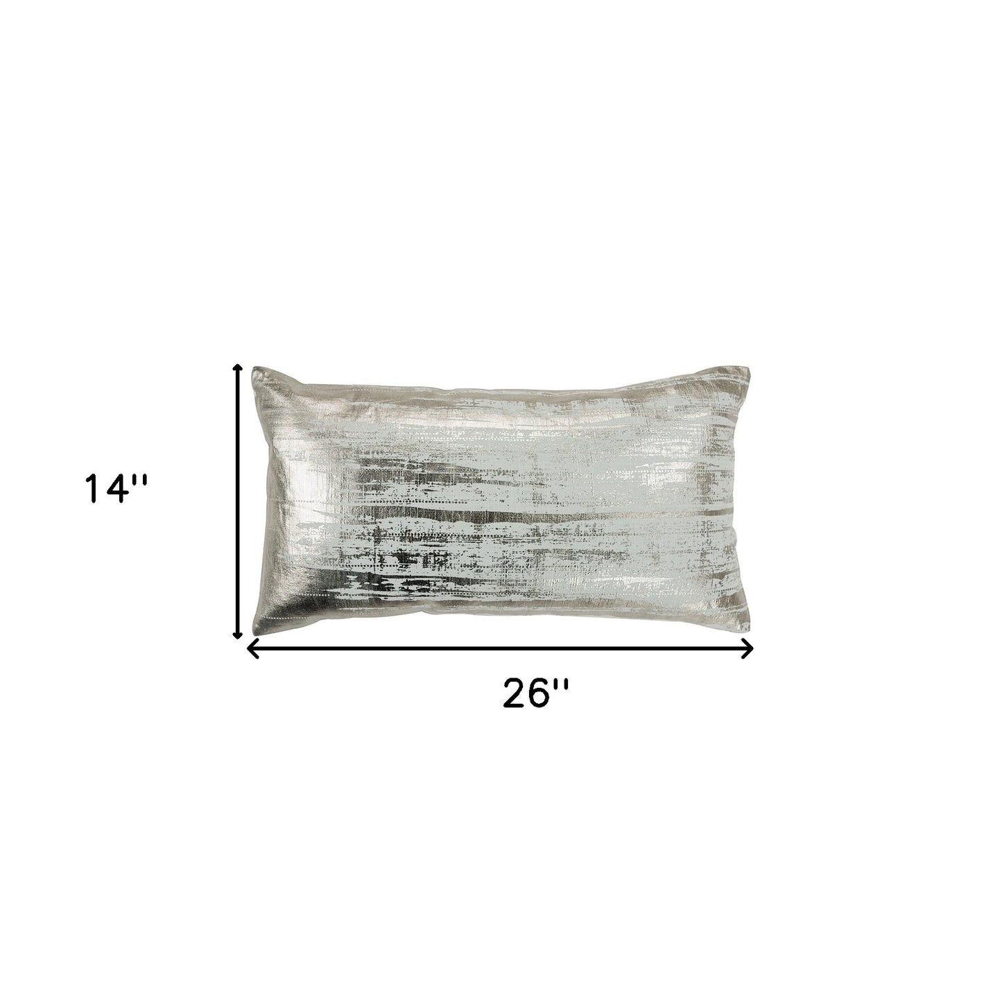 Aqua Distressed Brush Stroke Lumbar Pillow