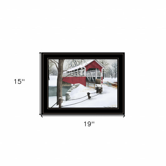 Crisp Winter Evening 2 Black Framed Print Wall Art