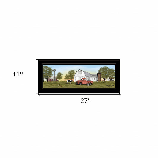 Summer On The Farm 2 Black Framed Print Wall Art