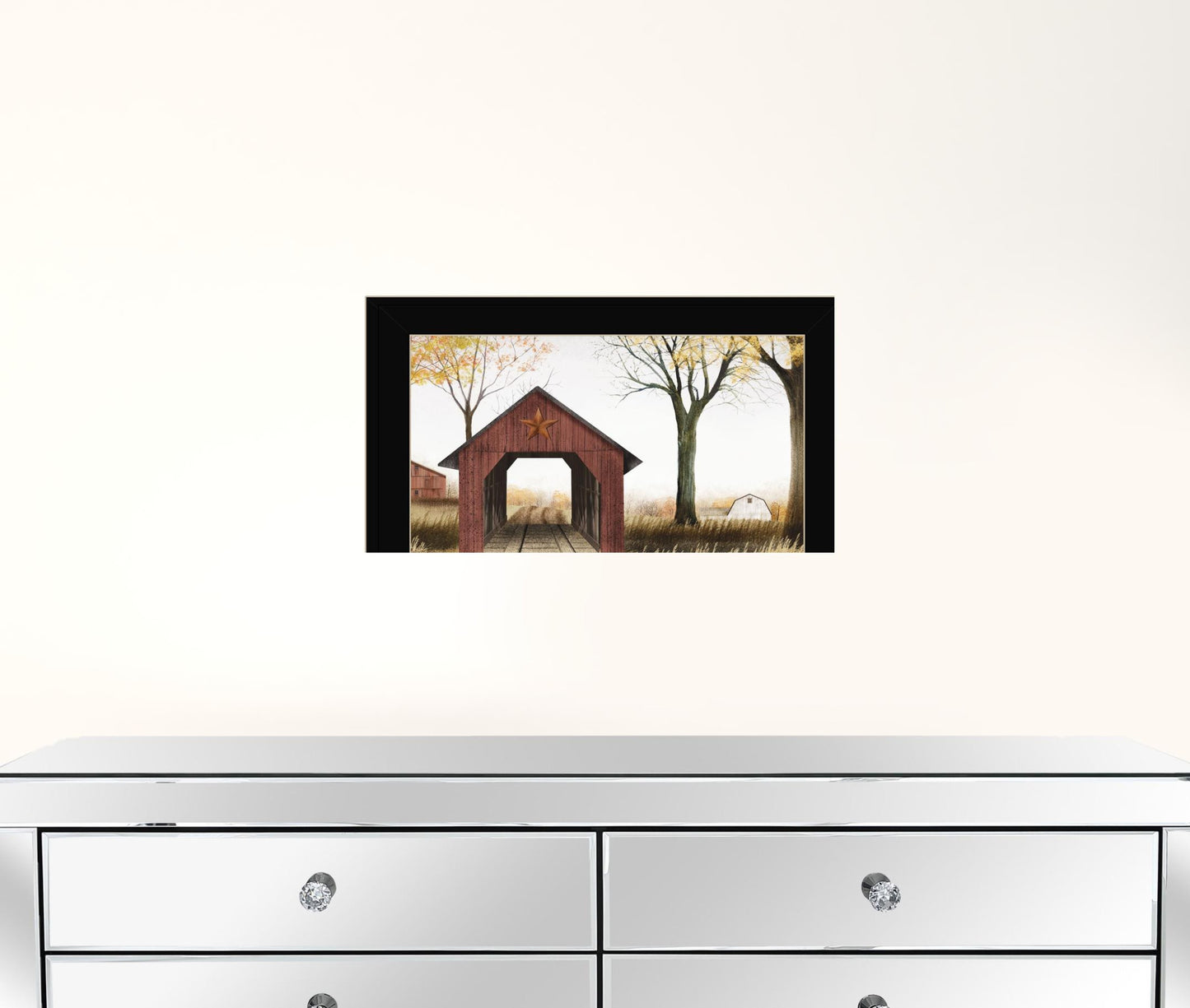 Bucks County Bridge Black Framed Print Wall Art