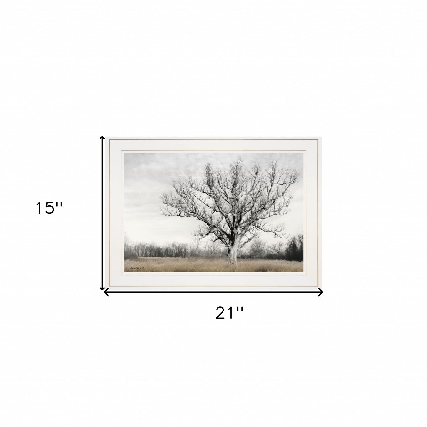 Earth & Sky 1 White Framed Print Wall Art