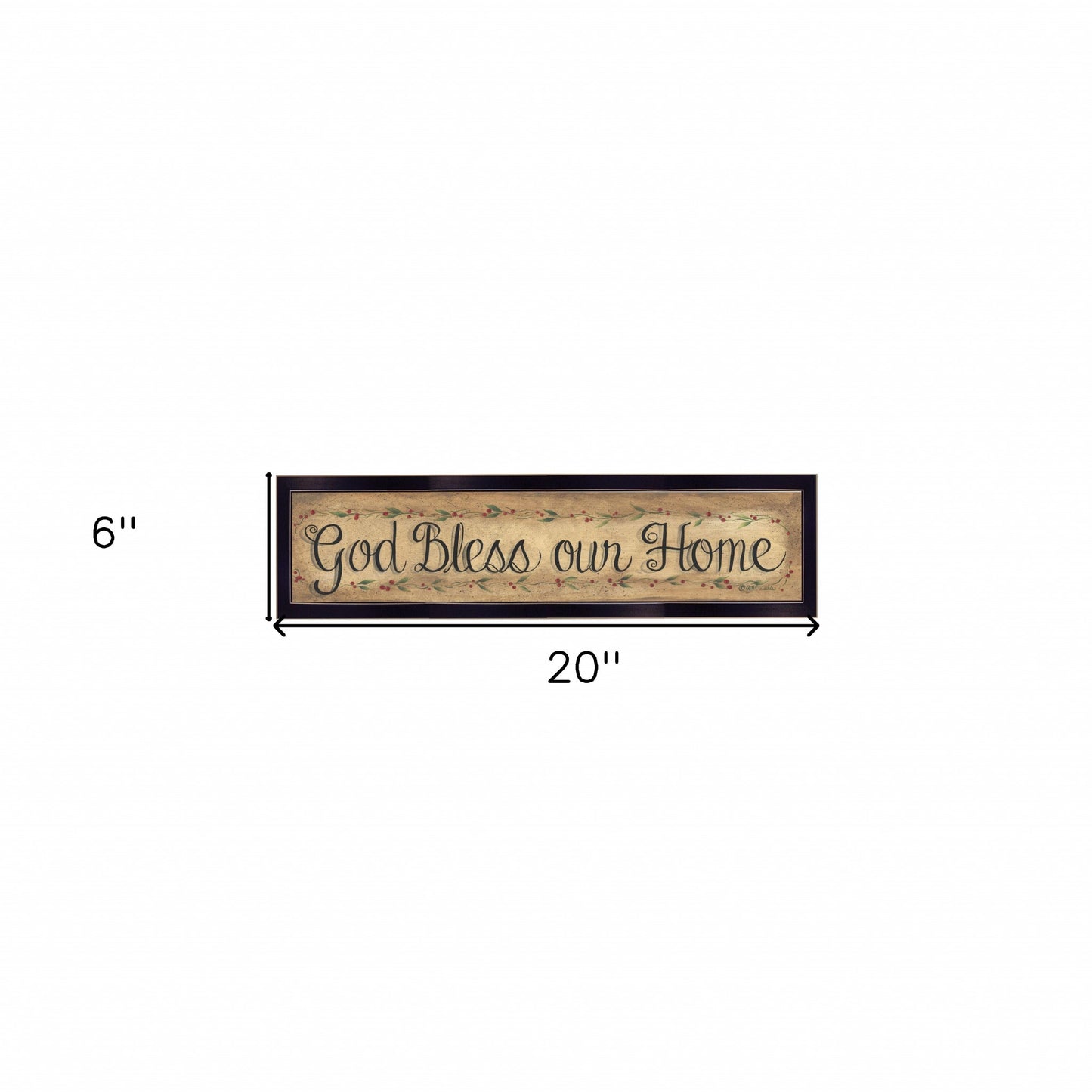 God Bless Our Home 1 Black Framed Print Wall Art