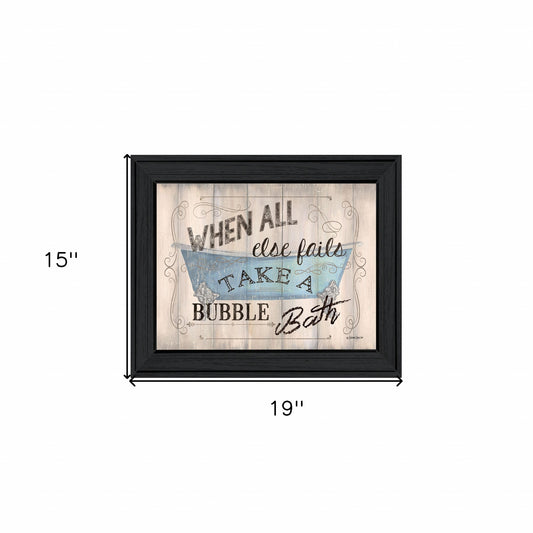 Bathroom Humor 4 Black Framed Print Wall Art