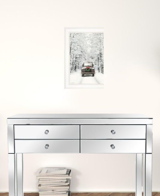 Antique Christmas 1 White Framed Print Wall Art