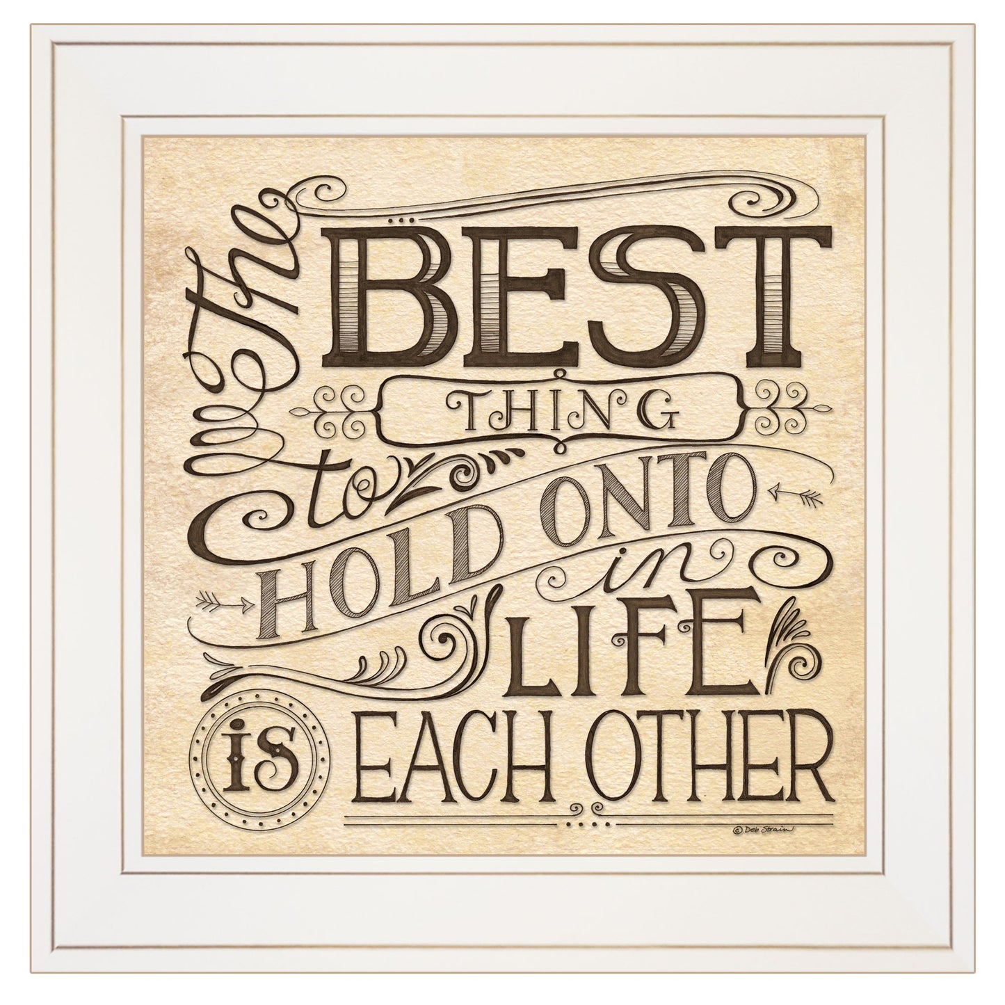 Each Other 2 White Framed Print Wall Art