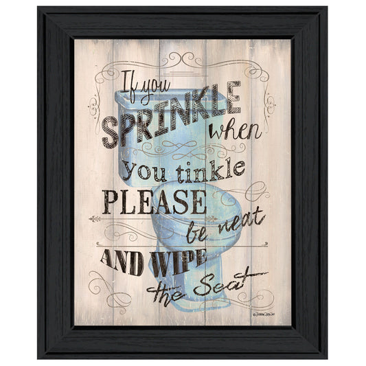 Bathroom Humor 6 Black Framed Print Wall Art