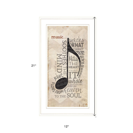 Music 4 White Framed Print Wall Art