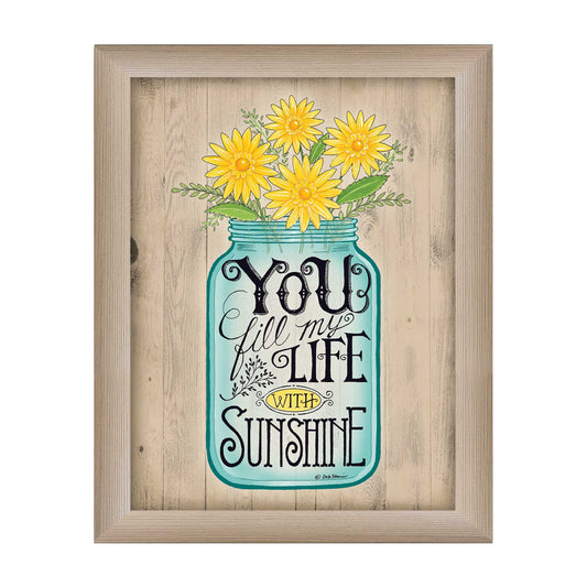 Sunshine 3 Brown Framed Print Wall Art