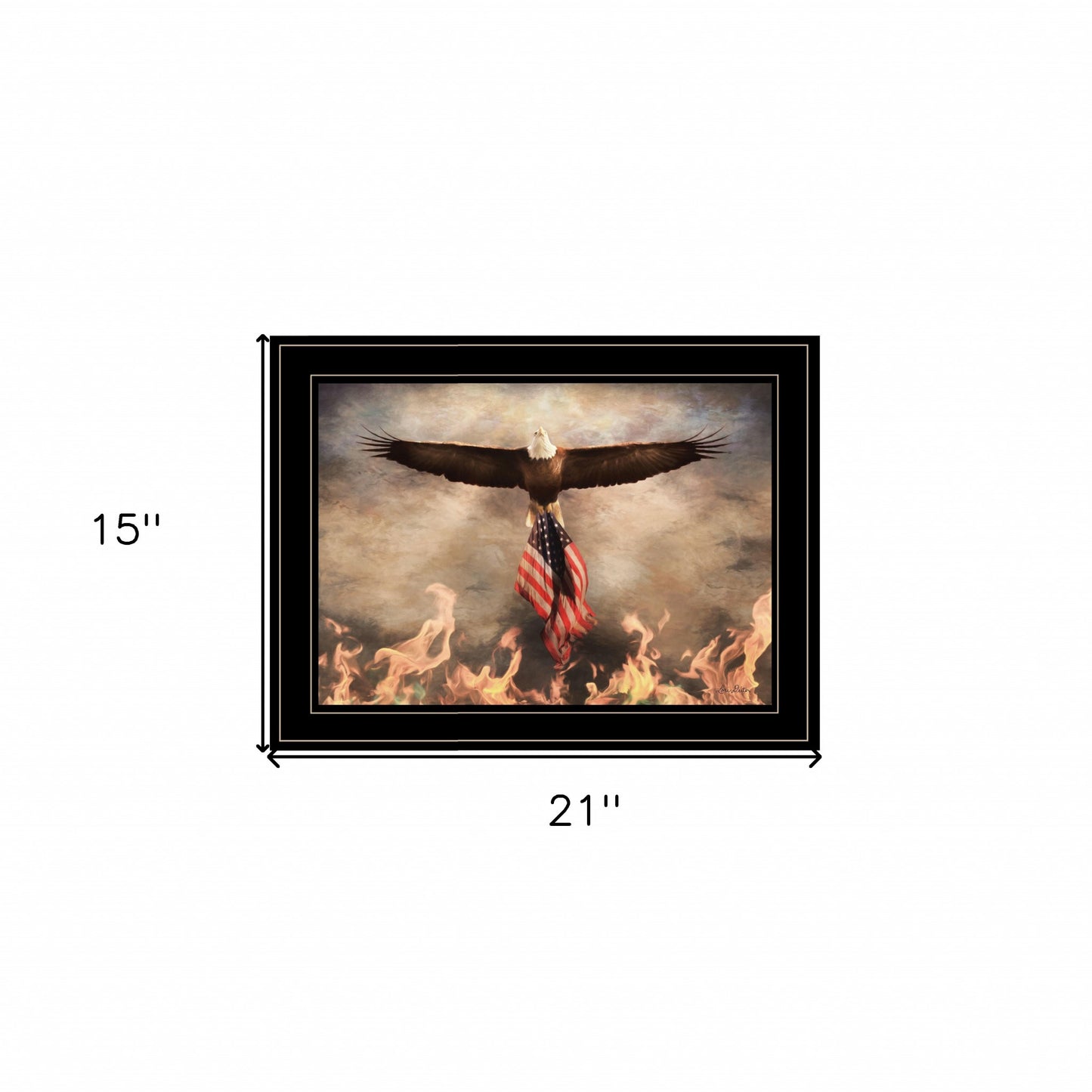 Blaze Of Glory 2 Black Framed Print Wall Art