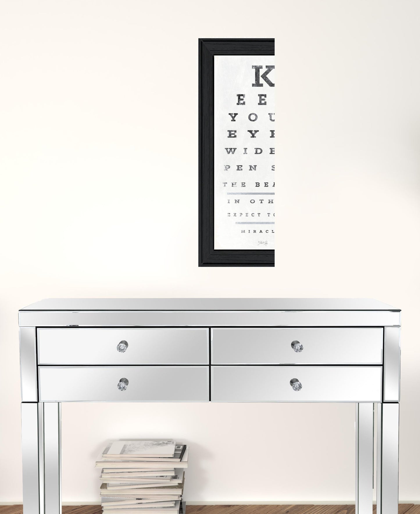 Eye Chart II 1 Black Framed Print Wall Art