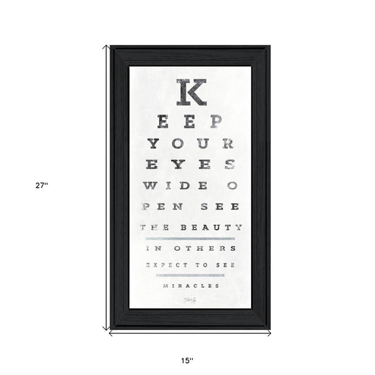 Eye Chart II 1 Black Framed Print Wall Art