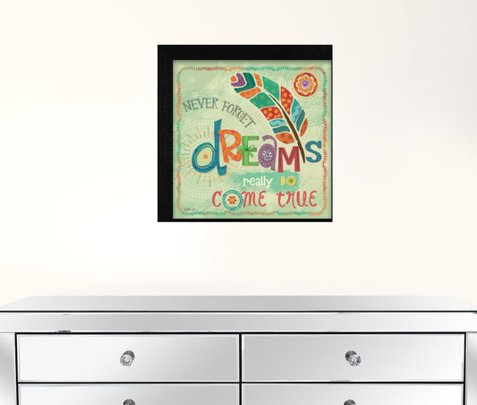Dreams Come True Black Framed Print Wall Art