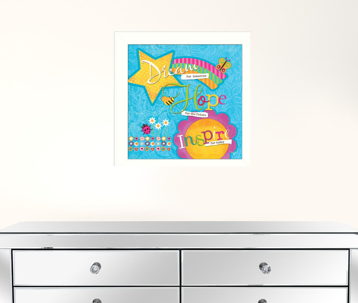 Dream For Tomorrow White Framed Print Wall Art