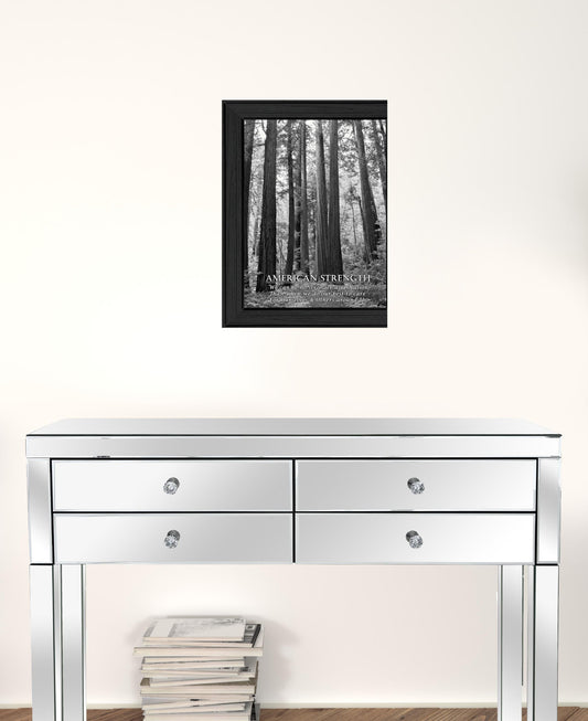 American Strength 5 Black Framed Print Wall Art
