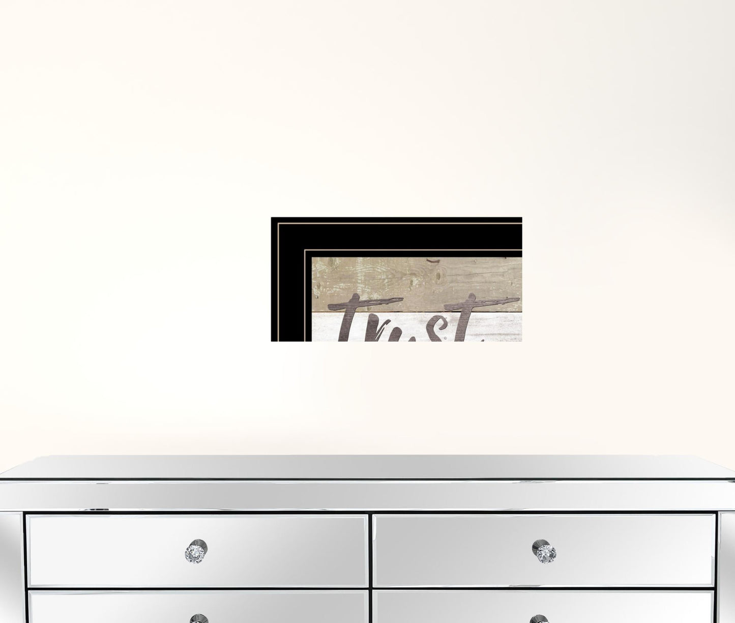 Set Of Two Trust In The Lord Black Framed Print Wall Art