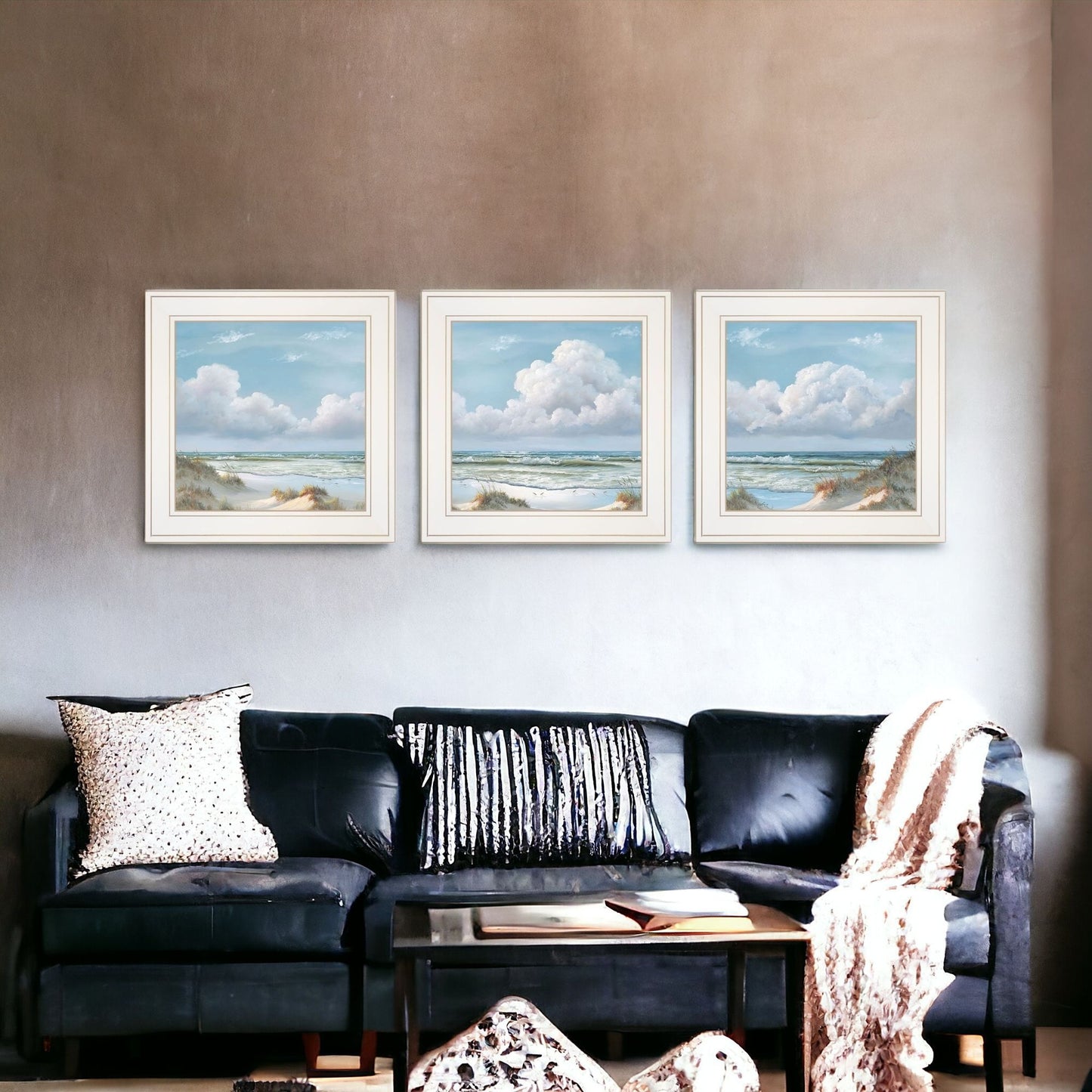 Set Of Three Beautiful Day Iii Iii White Framed Print Wall Art