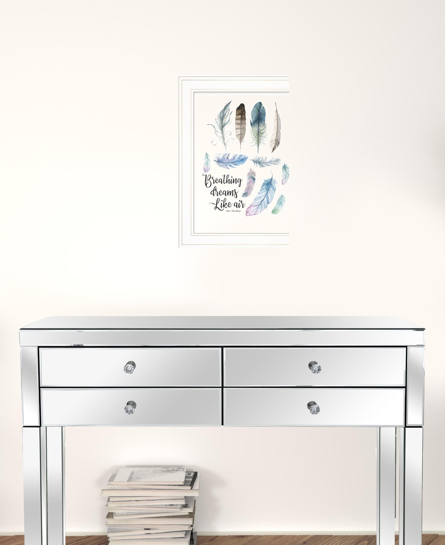 Breathing Dreams Like Air 1 White Framed Print Wall Art