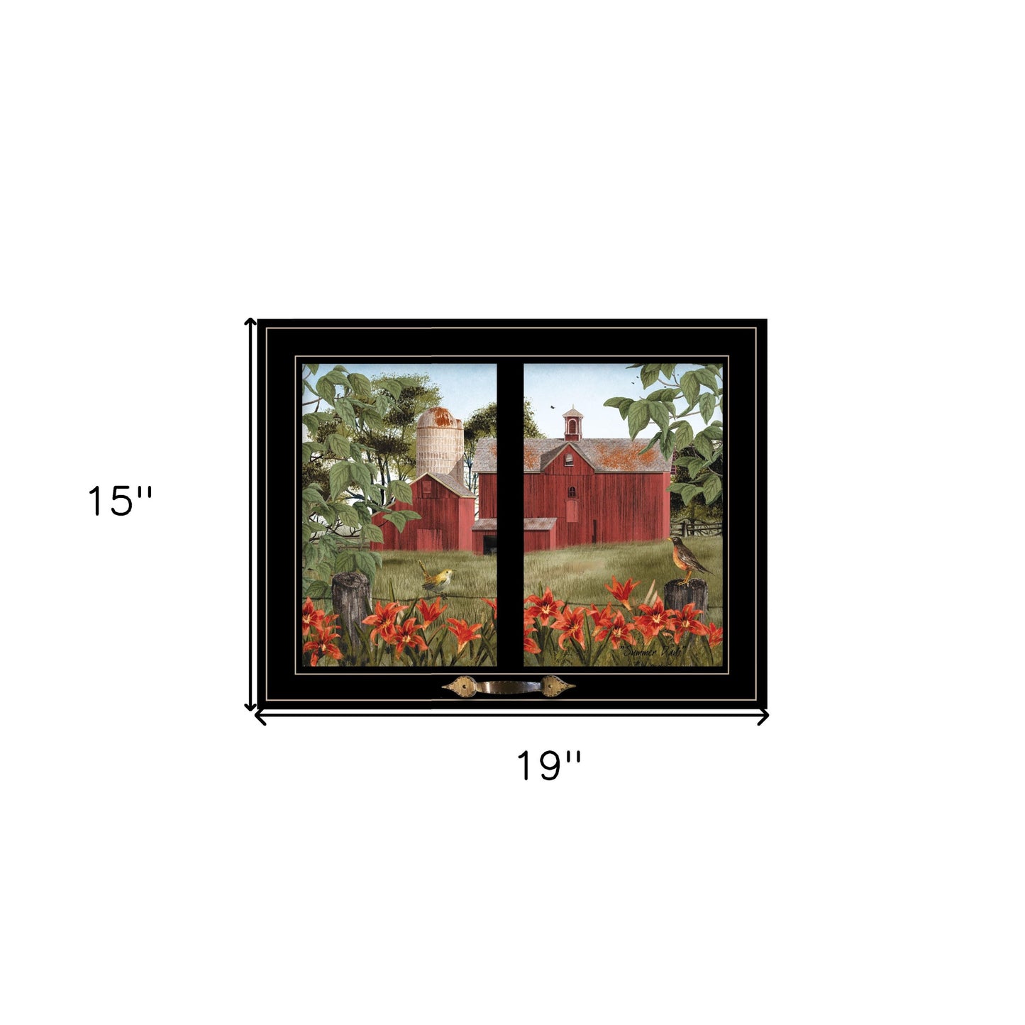 Summer Days 4 Black Framed Print Wall Art