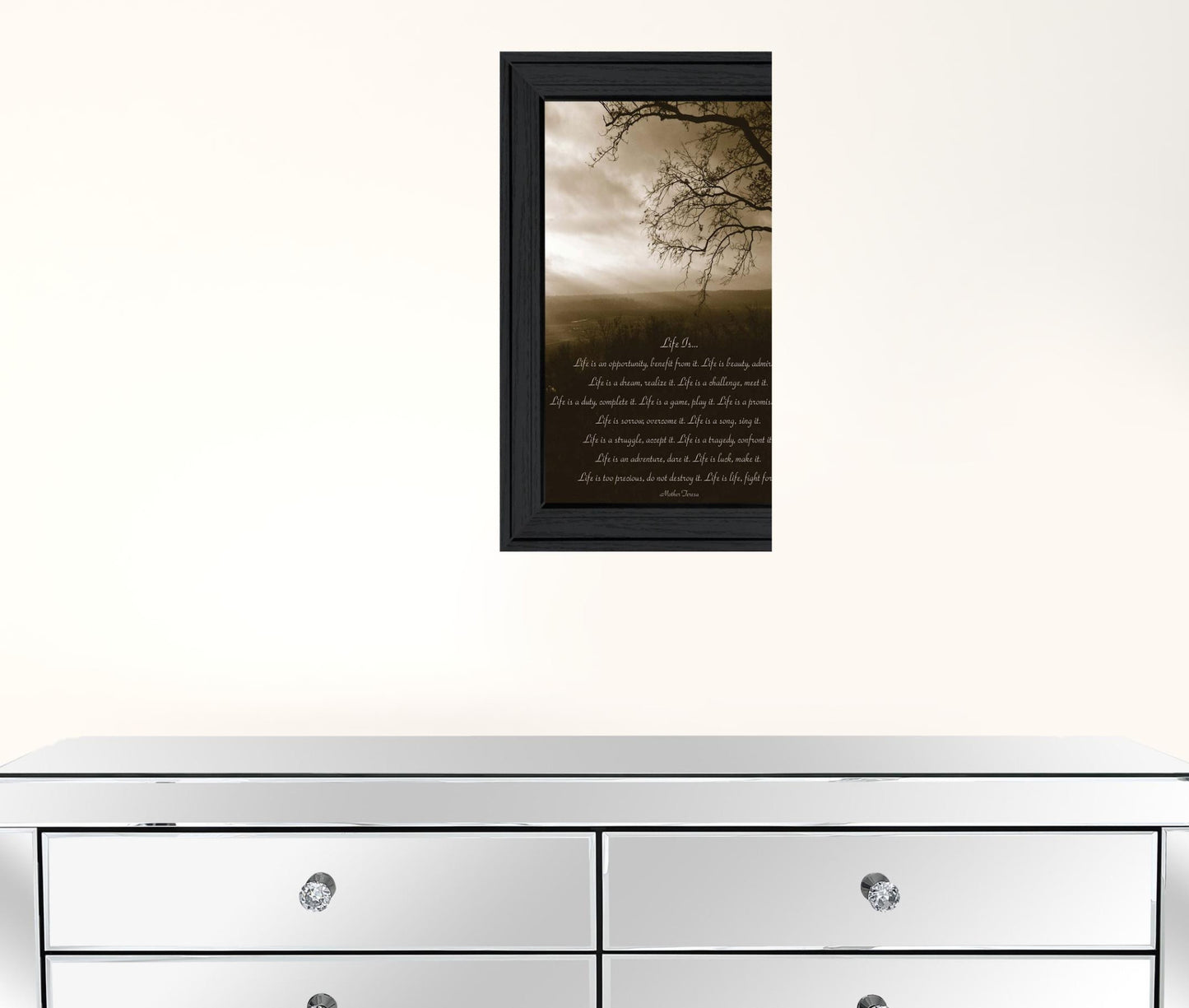 Life Is 3 Black Framed Print Wall Art
