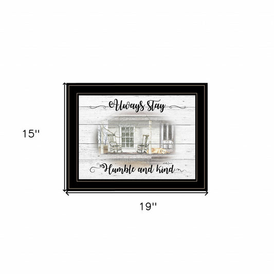 Humble And Kind Black Framed Print Wall Art