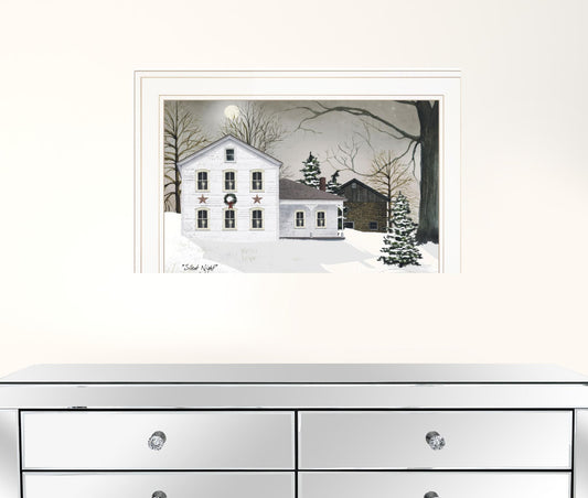 Silent Night 2 White Framed Print Wall Art