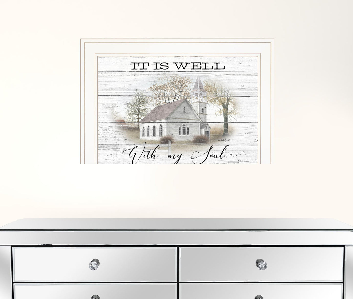 It Is Well 1 White Framed Print Wall Art