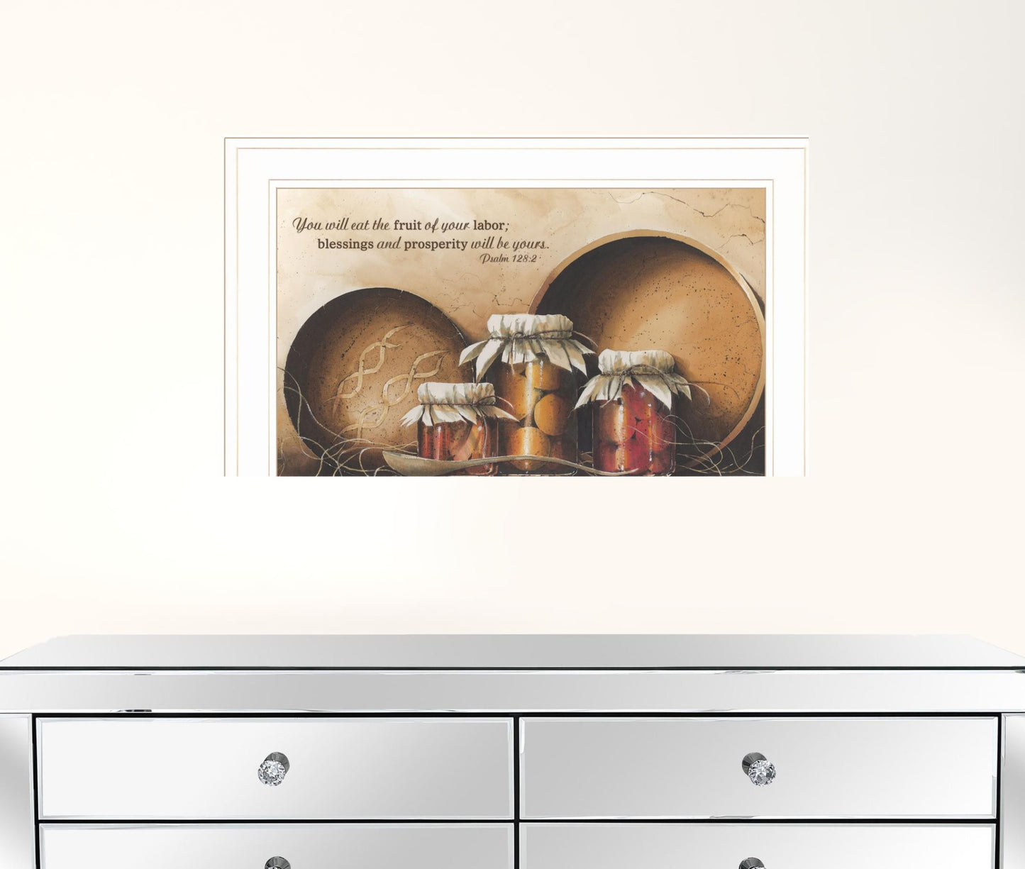 Blessings And Prosperity 2 White Framed Print Wall Art