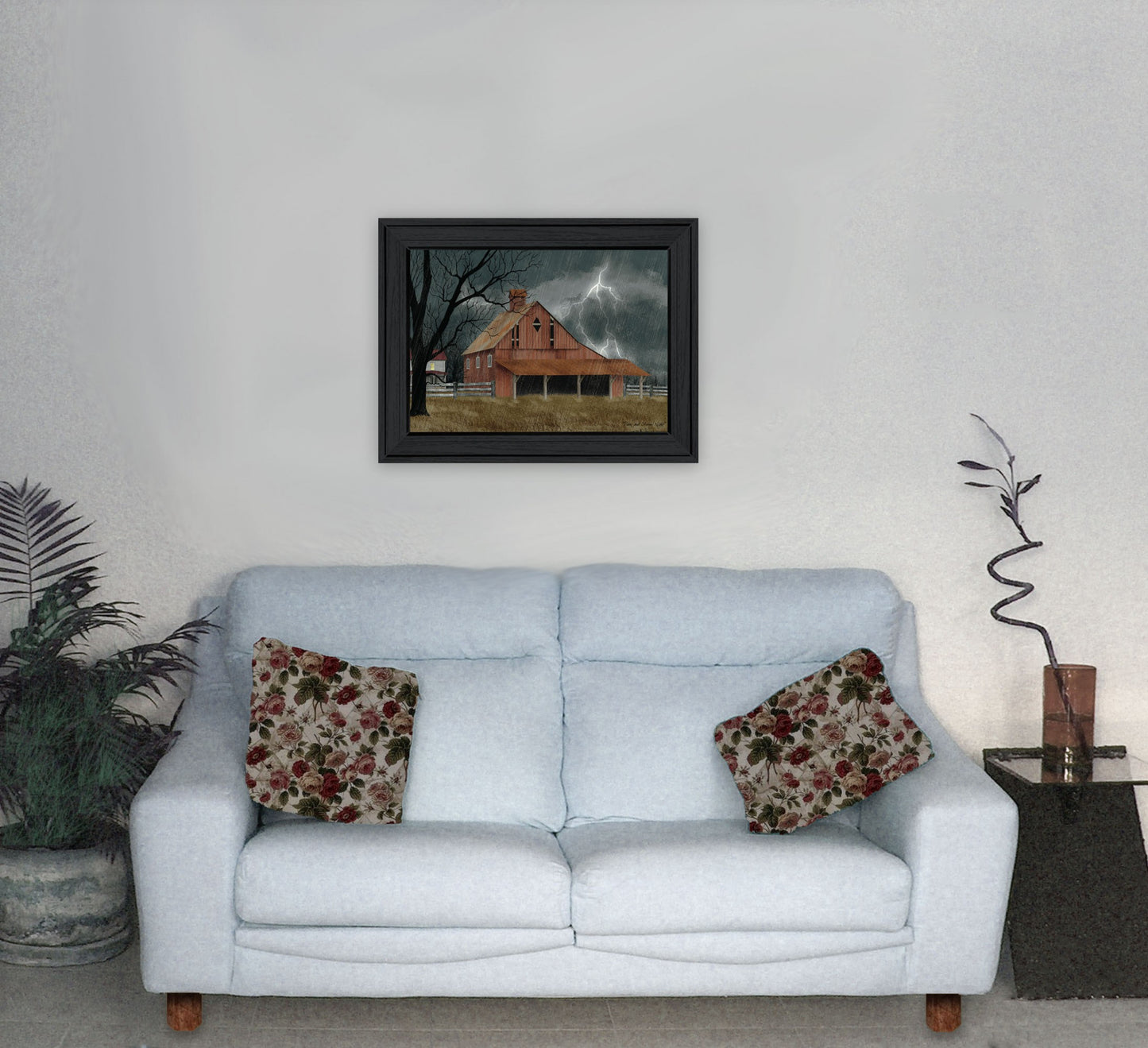 Dark And Stormy Night 3 Black Framed Print Wall Art