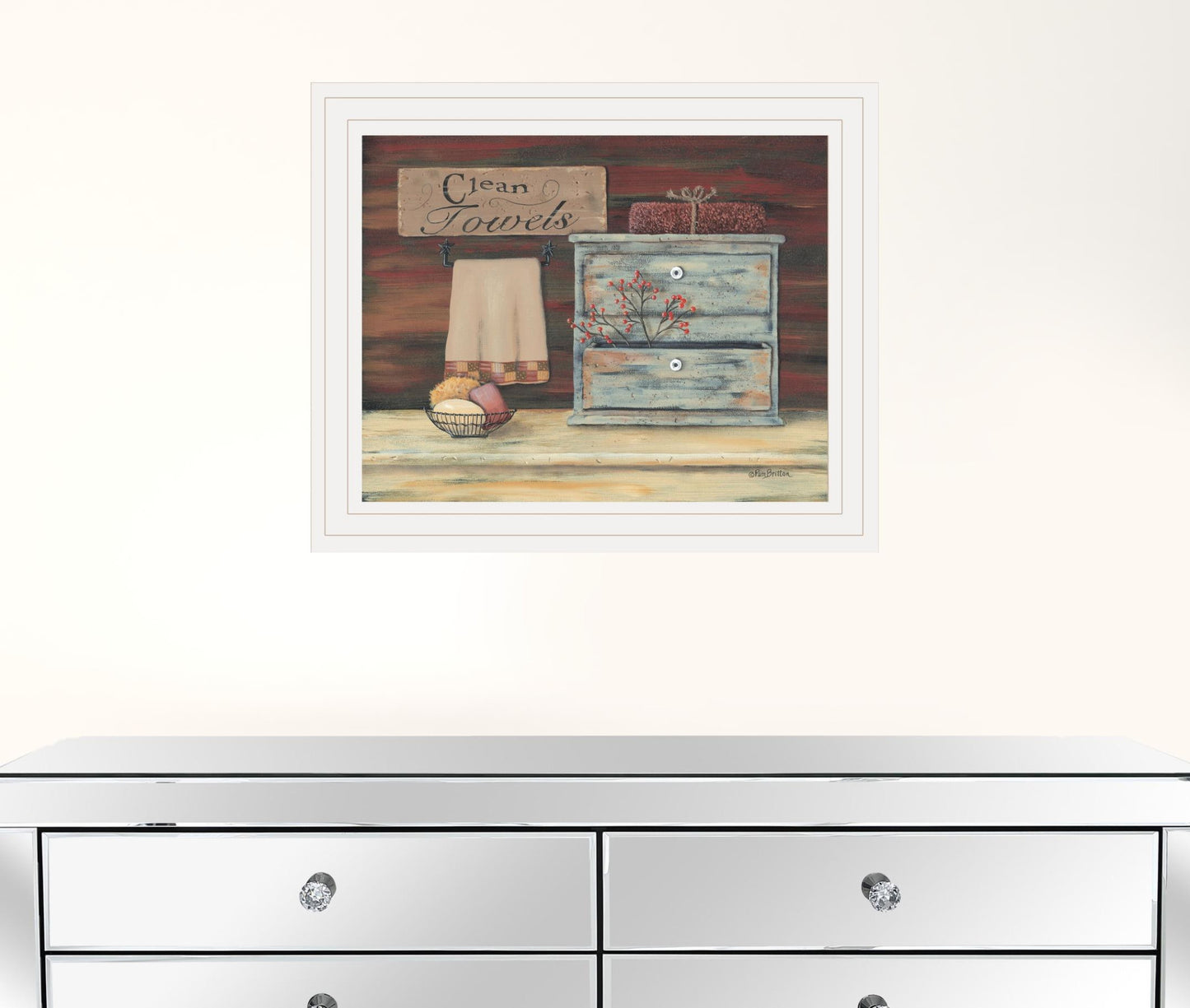 Clean Towels 2 White Framed Print Wall Art
