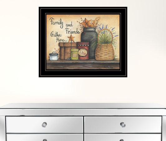 Family And Friends 4 Black Framed Print Wall Art