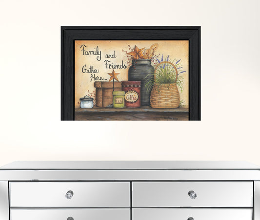 Family And Friends 3 Black Framed Print Wall Art