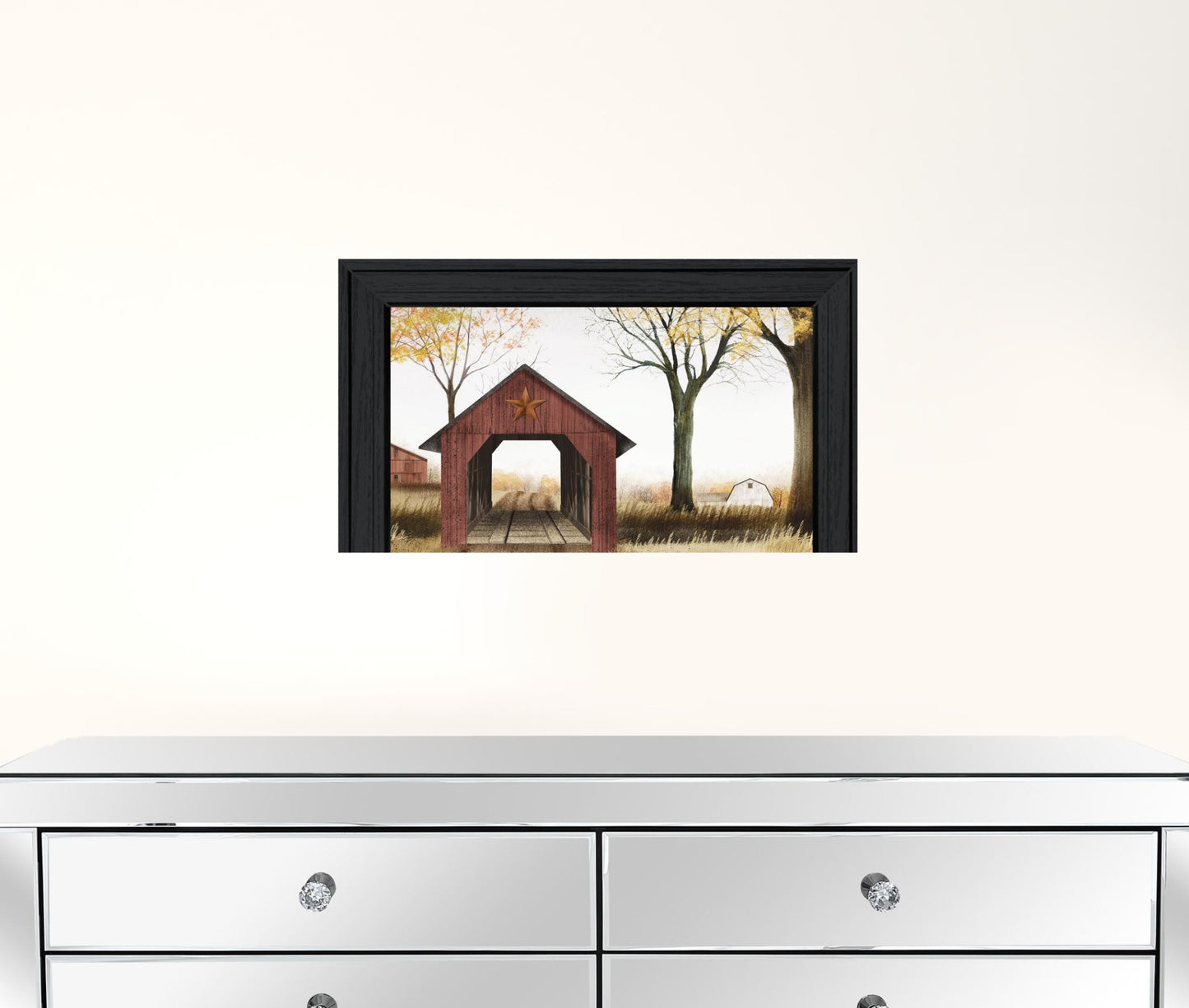Bucks County Bridge 2 Black Framed Print Wall Art