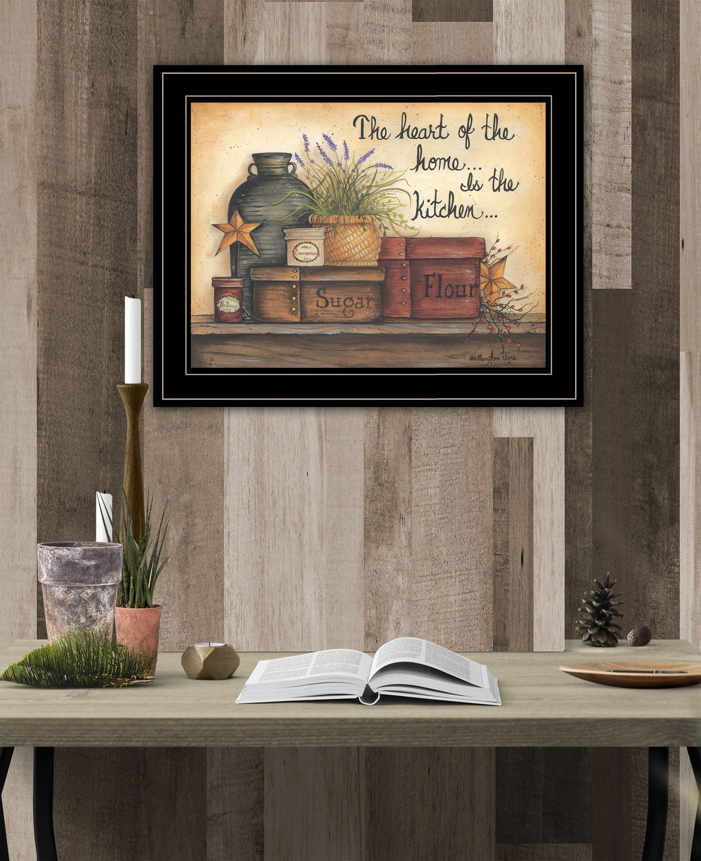 Heart Of The Home 8 Black Framed Print Wall Art