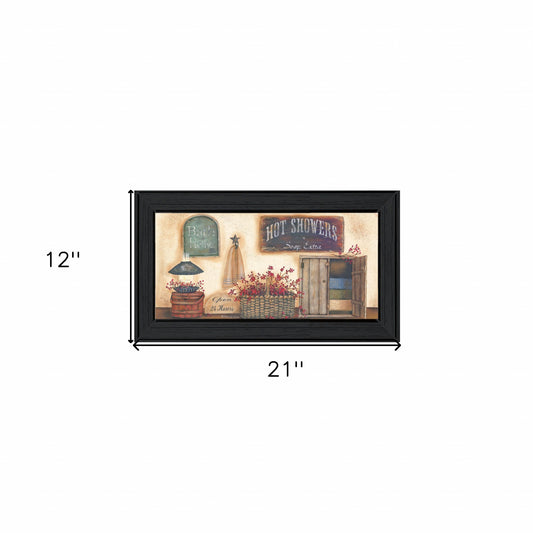 Bath House Collection 2 Black Framed Print Wall Art