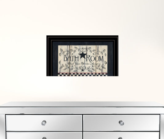 Bathroom 3 Black Framed Print Wall Art