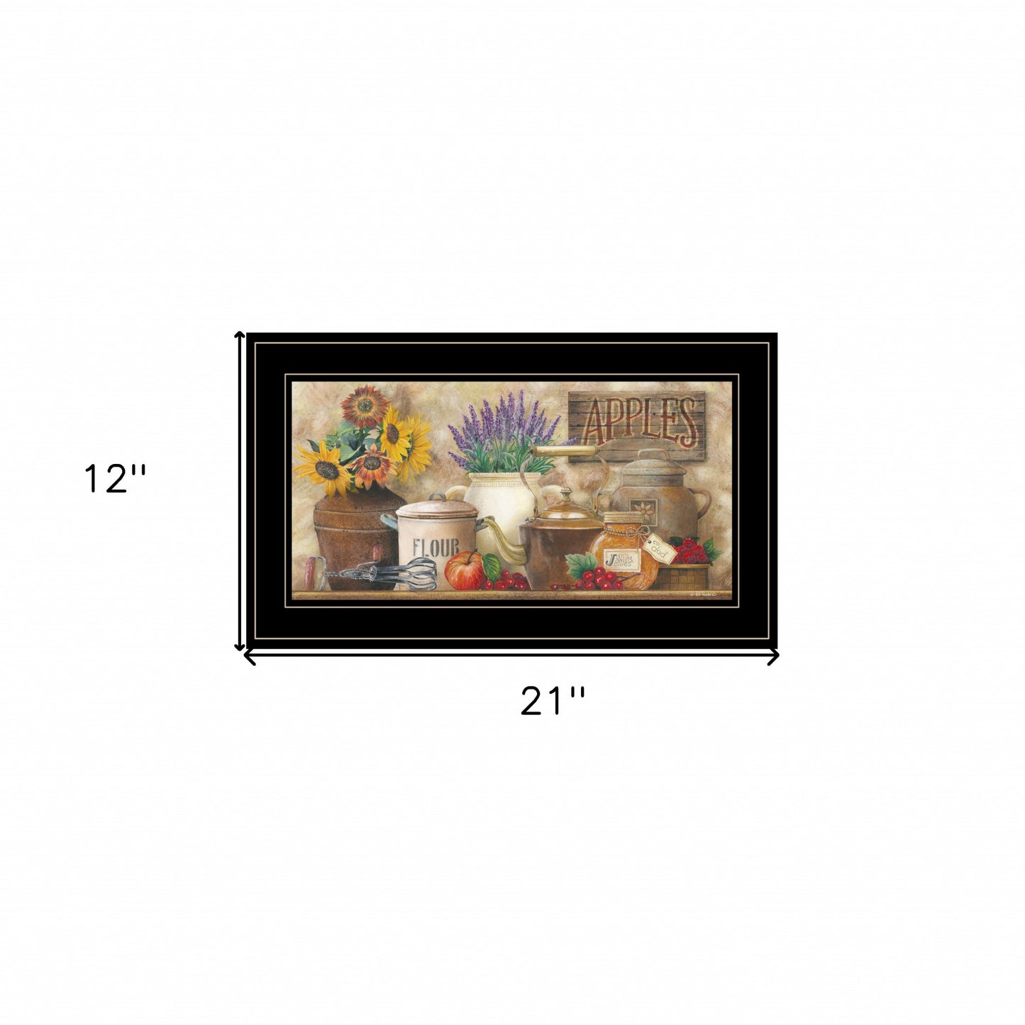 Antique Kitchen 5 Black Framed Print Wall Art