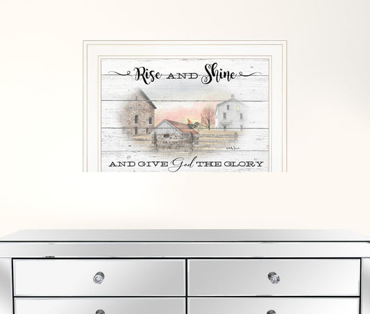 Rise And Shine 7 White Framed Print Wall Art