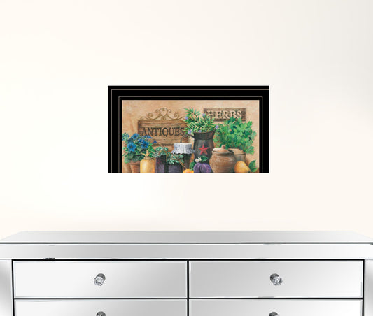 Antiques And Herbs 2 Black Framed Print Wall Art